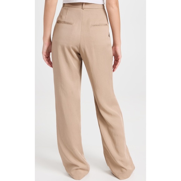 Reformation Mason High-Waist Wide-Leg Trouser Pant Khaki Women’s 2 - Picture 11 of 12